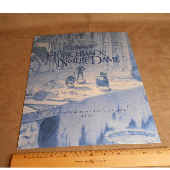 Hunchback of Notre Dame 1997 Envelope Only Disney Commemorative Lithograph - Picture 2 of 3